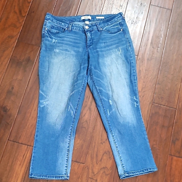 Vintage America Distressed Boho Crop Jeans size 8/29 - Picture 1 of 8
